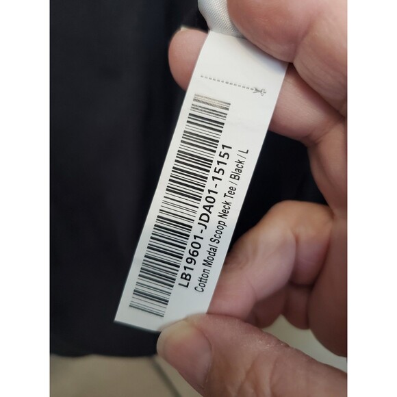 Quince Black Cotton/Modal Scoop Neck Cap Sleeve T-Shirt Size Large Minimalist - Picture 6 of 6